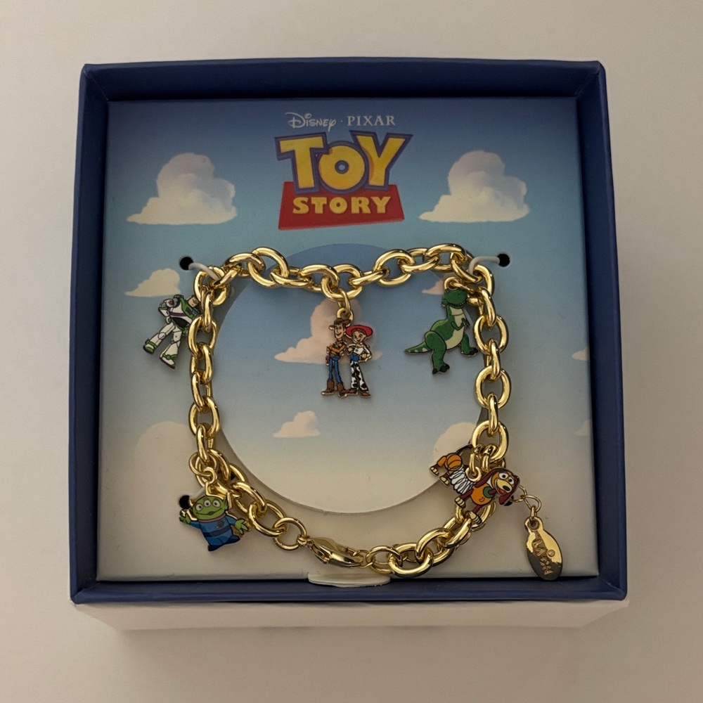 ☀️Disney /Pixar Toy  Story Gold Charm Bracelet